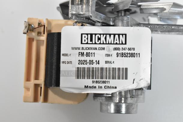 Blickman R61-120H3 fan motor, model FM-8011, new, scratch and dent. Mfg date: 2025-05-14, Made in China.