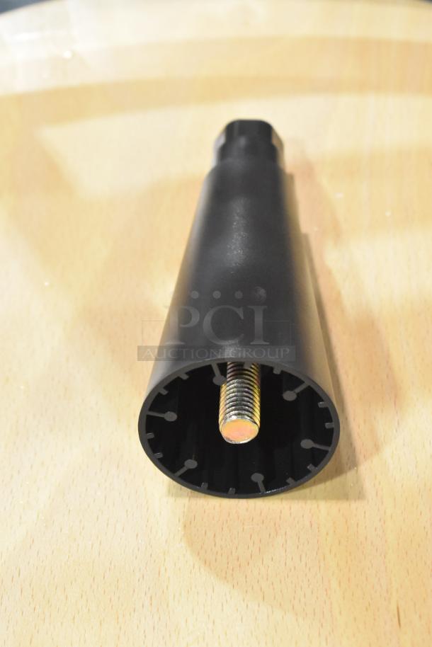 Hatco AP63-20034F25 black leg, brand new with minor scratches and dents; features threaded end for secure installation.
