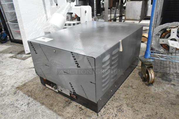 Brand new Hatco C-36 6-gallon booster water heater, metal finish, 208V, 1 phase, minor scratches, Nitto markings.