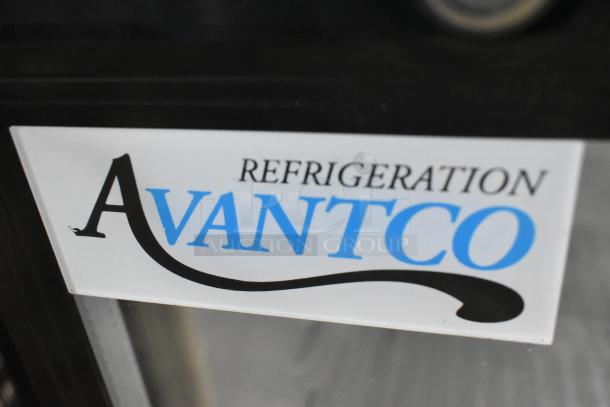 Brand new Avantco 360SC80 metal mini cooler merchandiser. Scratch and dent condition, 110-120 volts, 1 phase.
