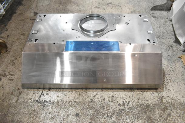 BCSD130SS Metal Range Hood, stainless steel, 120 volts, 1 phase. Model BCSD130SS. Visible mounting holes, clean condition.