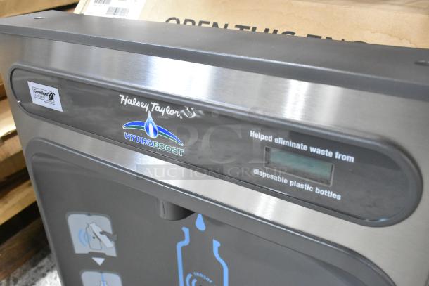 Halsey Taylor HydroBoost water bottle filling attachment, brand new, minor scratches. Eco-friendly, reduces plastic waste.
