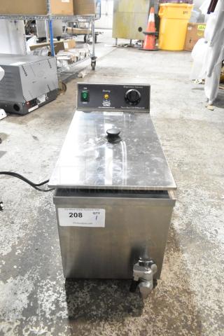 BRAND NEW SCRATCH AND DENT! 2024 Carnival King 382CDF17A Stainless Steel 37 lb. Corn Dog Fryer w/ Lid. 120 Volts, 1 Phase. - Item #1198667