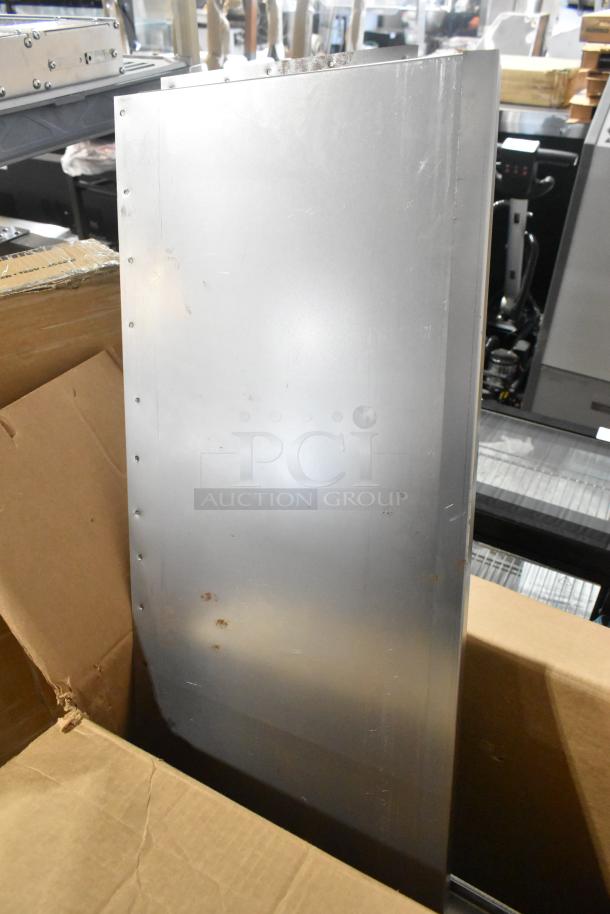 Brand new scratch and dent Bulldogett vent piece, metal material, visible small scratches, packed in a cardboard box.