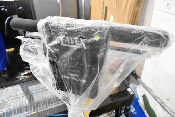 Brand new Lavex SP-2805 floor cleaning machine, scratch and dent, wrapped in plastic, 120 volts, 1 phase.