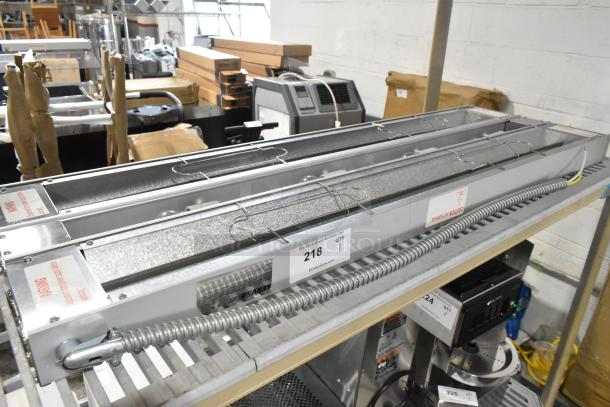 BRAND NEW 2024 ServIt 423SW48TLHDBLA 48" lighted double strip warmer, dual toggle controls, 120V, 1 phase, scratch and dent.