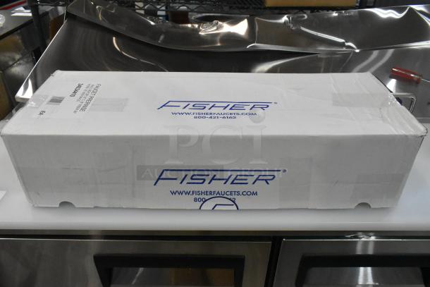 BRAND NEW SCRATCH AND DENT! Fisher 34410 Backsplash-Mount Pre-Rinse Faucet in box, includes 12" wall bracket and 16" riser.