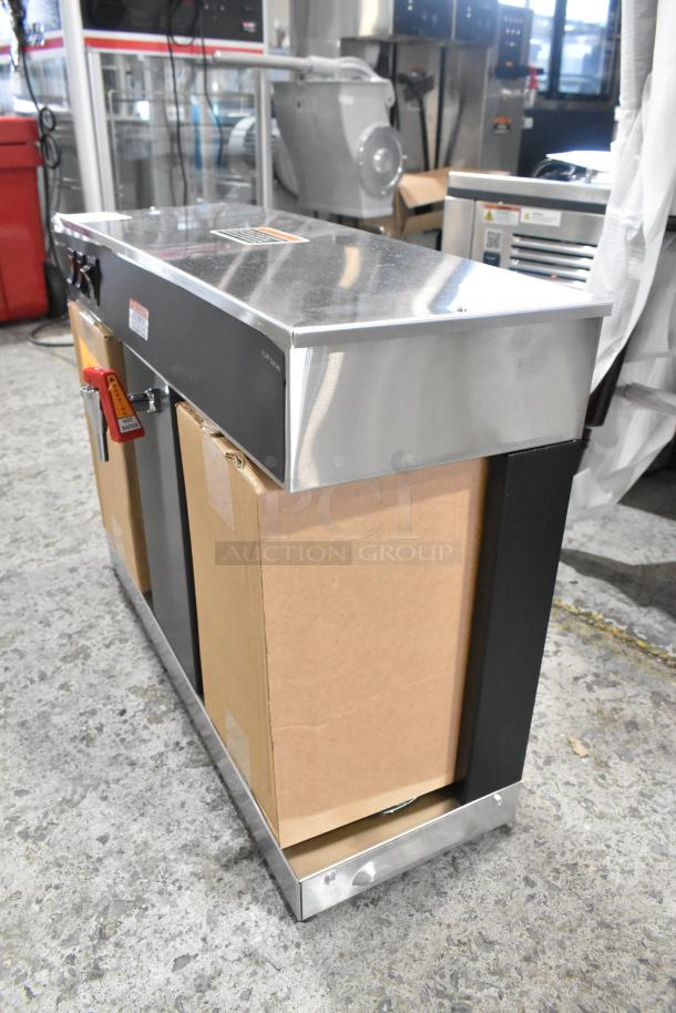 Bunn 2024 VLPF Automatic Coffee Brewer, new, with two lower warmers, hot water dispenser, poly brew basket, 120V, scratch and dent.