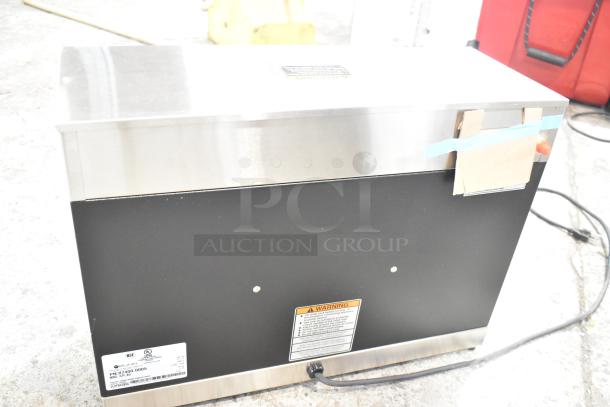Brand new 2024 Bunn VLPF automatic coffee brewer, visible NSF label, scratch and dent condition, 120V, 1 phase.