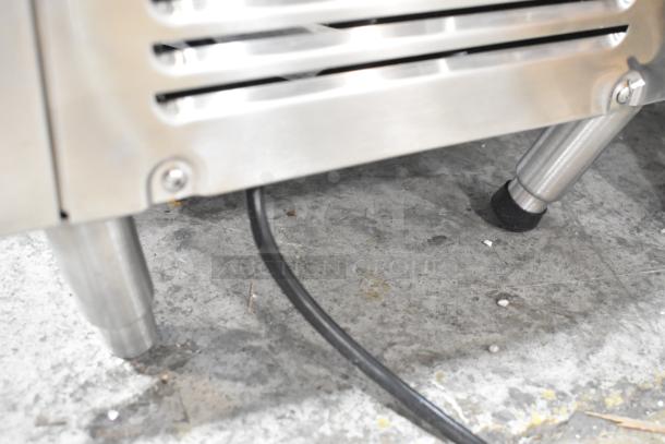 Stainless steel Crathco CS-2D/3D/4E-16 beverage machine base with scratch and dent condition, 120V, 1 phase.
