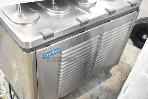 Crathco CS-2D/3D/4E-16 stainless steel beverage machine base, new with minor scratches. 120V, 1 phase.
