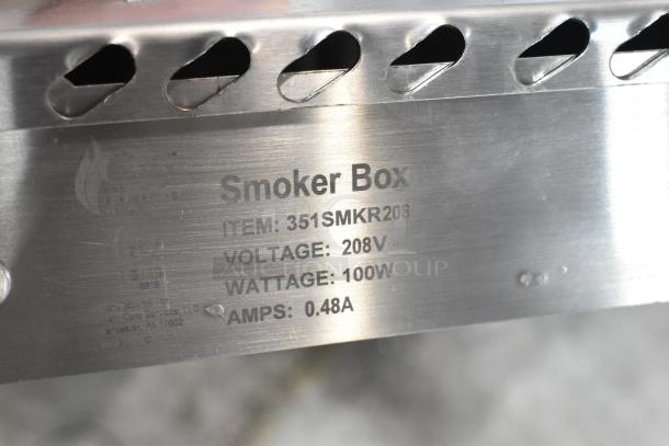 BRAND NEW Cooking Performance Group 351SMKR208 portable smoker box, 208V, 100W, slight scratches, 0.48A, durable steel.