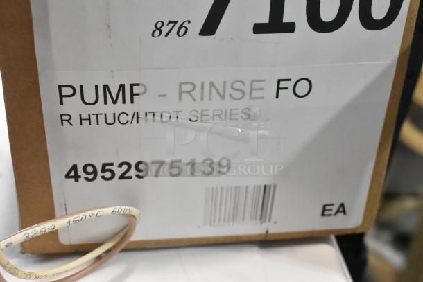 Noble Warewashing 4952975139 Rinse Pump in box, scratch and dent condition. Compatible with HT-UC24, HT-DT51, HT-DT513.