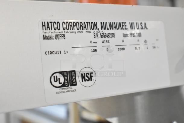 Hatco UGFFB Ultra-Glo Food Warmer, 120V, 1 Phase, brand new, scratch and dent, UL and NSF certified labels visible.