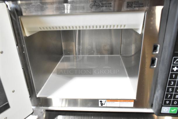 BRAND NEW 2024 Amana RC22S2 Stainless Steel Commercial Microwave Oven with Push Button Controls, 208/240V, 1 Phase.