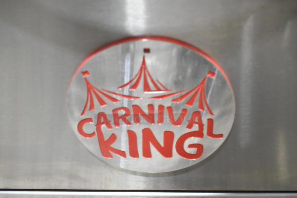 BRAND NEW Carnival King 382DFCG32N stainless steel fryer for funnel cakes and donuts. 40 lb capacity, 75,000 BTU, scratch and dent.