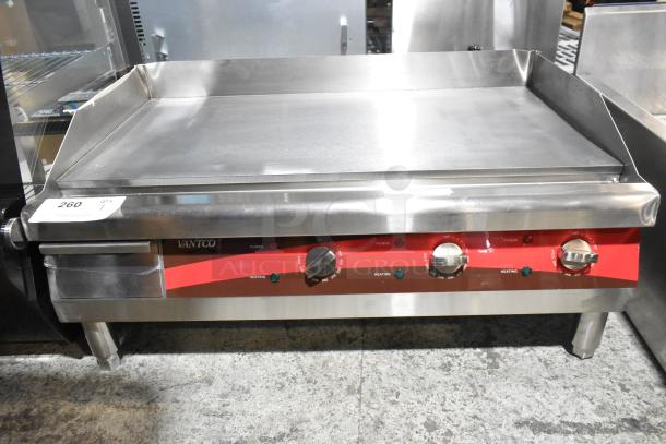 Brand new Avantco 177EG30N 30" stainless steel electric countertop griddle, scratch and dent, 208/240V, 1 phase.