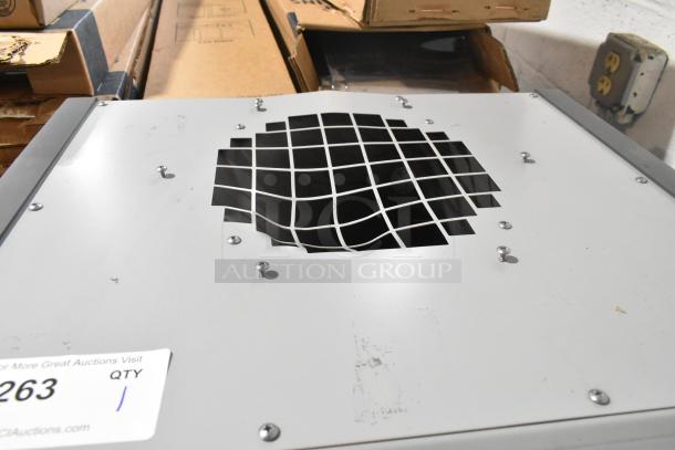 BRAND NEW Airrex AHSC-18P 1.5 Ton Portable Air-Cooled Heat Pump, 16,800 BTU, on casters. Visible label with auction details.