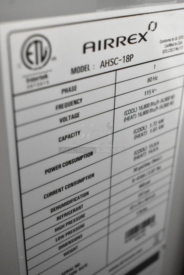 BRAND NEW Airrex AHSC-18P Portable Heat Pump, 1.5 Ton, 16,800 BTU, 115 Volts, 1 Phase, on commercial casters.