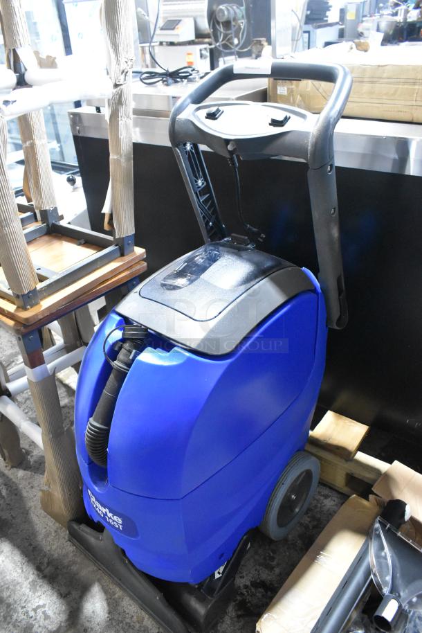 Brand new Clarke EX40 16" carpet extractor, 7-gallon capacity. Scratch and dent, corded, blue. Model 56265504.