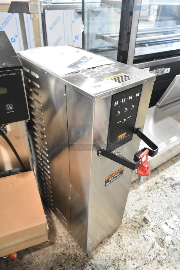 Brand new Bunn 26300.0000 H10X-80-240 hot water dispenser, 240 volts, 1 phase. Scratch and dent condition.