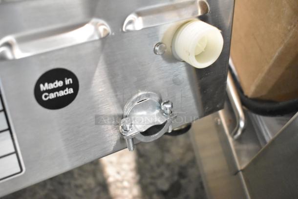 BRAND NEW 2025 Bunn H10X-80-240 Hot Water Dispenser, 10-gallon, 240 volts, 1 phase, "Made in Canada" label visible.