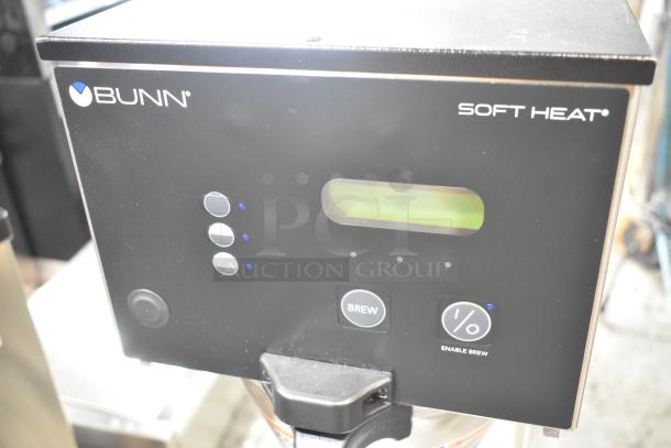 BRAND NEW 2024 Bunn SINGLE SH DBC Brewer with lower faucet. Model 33600.0029. 120 Volts, 1 Phase. Slight scratches visible.