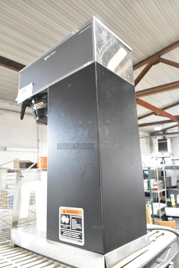 BRAND NEW Bunn VPR-APS Stainless Steel Pourover Airpot Coffee Brewer, with poly brew basket, minor scratches, 120V, 1 phase.