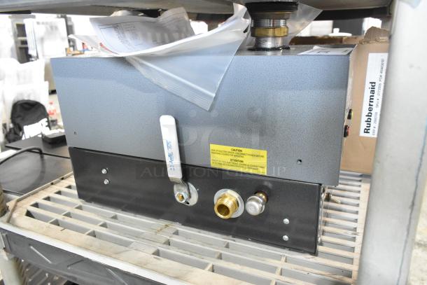 BRAND NEW Hatco 3CS-9B Commercial Sanitizing Sink Heater, 9 kW, 208V, 3 Phase, metal, with visible caution label and connectors.