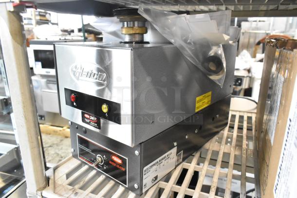 BRAND NEW Hatco 3CS-9B sanitizing sink heater, metal, 9 kW, 208V, 3-phase. Slight scratch, balanced, labels visible.