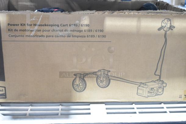 BRAND NEW SCRATCH AND DENT Rubbermaid Power Kit for Housekeeping Cart 6189/6190 in original packaging.