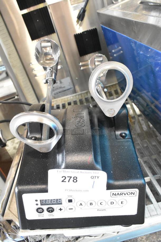 Brand new Narvon 378SHKMCH bubble tea shaking machine, 110V, visible control panel, slight surface scratch.
