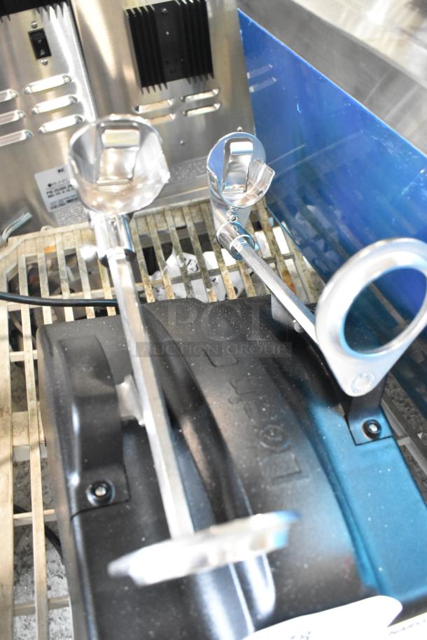 BRAND NEW Narvon 378SHKMCH Bubble Tea Shaking Machine, 110 Volts, 1 Phase, stainless steel and plastic build, slight scratches visible.