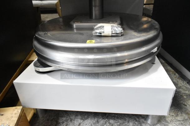 Brand new Dough Xpress DXE-W 18" pizza dough press, metal, commercial, electromechanical, scratch and dent, 120V, 1 phase.
