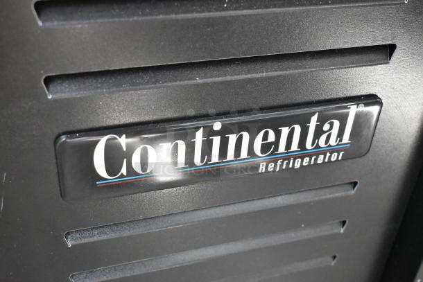 Continental BB90SN 90" black back bar refrigerator, brand new scratch and dent, metal, solid door, 115V, 1 phase.