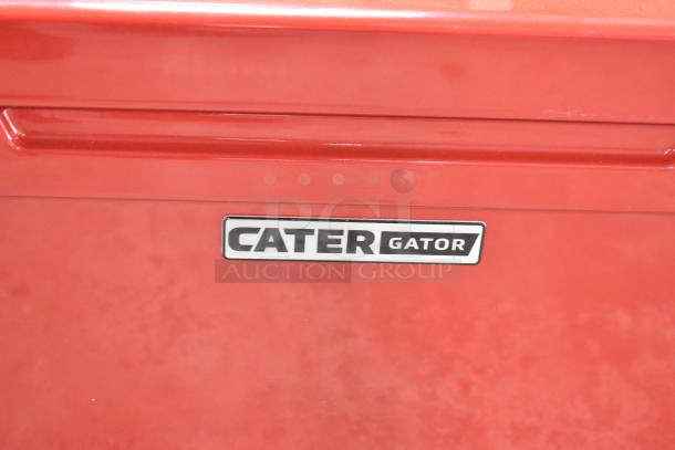 Red CaterGator 215CG170RDW cooler, brand new with scratch and dent, 170 qt. capacity, rotomolded for outdoor use.