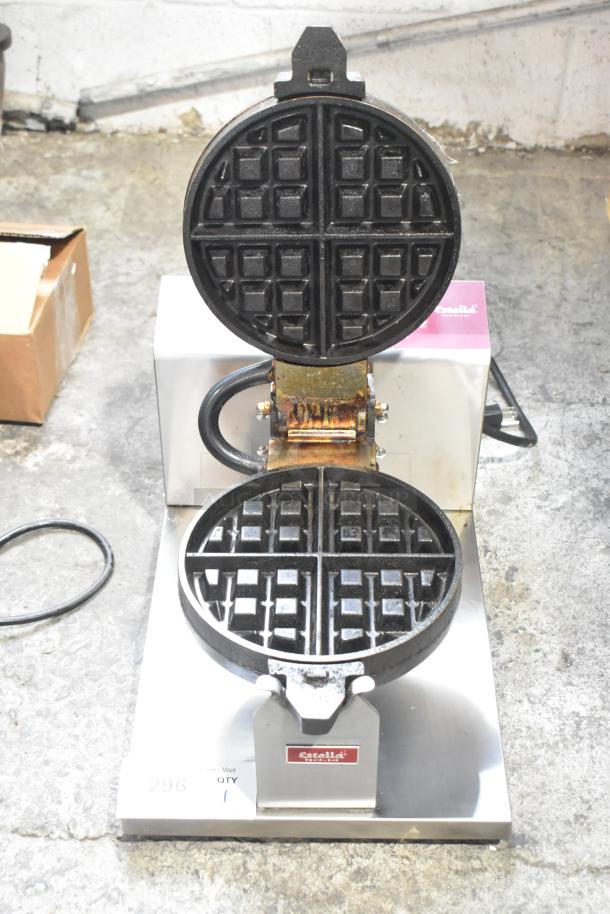 BRAND NEW Estella 348WBMX1A Stainless Steel Belgian Waffle Maker, 120V. Scratch and dent condition.