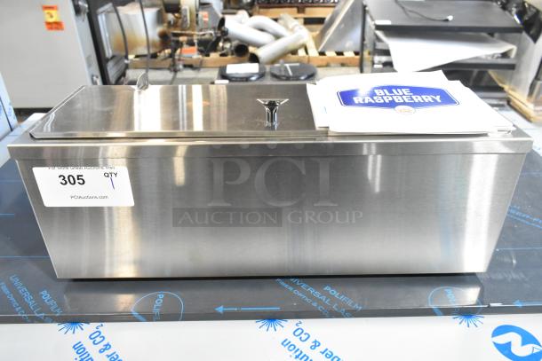 Carnival King 382CDPW3 stainless steel triple cone dip warmer, 3 Qt. capacity, 120V, brand new with visible auction tag.