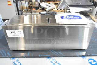 Carnival King 382CDPW3 stainless steel triple cone dip warmer, 3 Qt. capacity, 120V, brand new with visible auction tag.