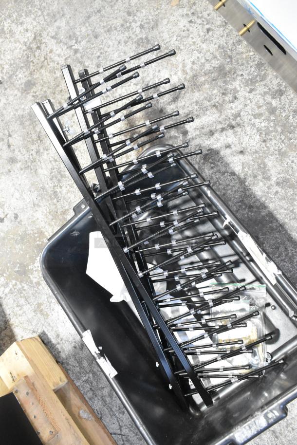 BRAND NEW Garland Jack Stack Master of Space black metal rack pieces with some dents. Ideal for space-saving storage.