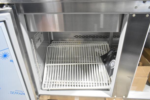 Beverage Air SPE48HC-S stainless steel refrigerated salad bar, brand new with minor scratches, 48" wide, 115V, 1 phase.