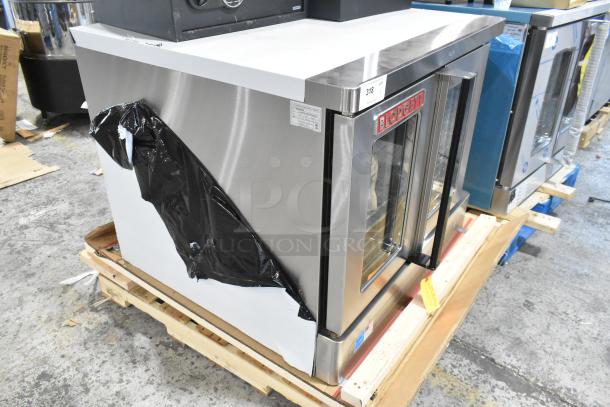 2024 Blodgett ZEPHAIRE-200-E commercial oven, stainless steel, scratch and dent, view-through doors, metal racks, 208V, 1 phase.