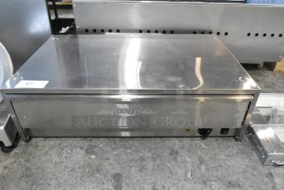 Brand new 2024 Avantco 177BW48 hot dog bun warmer, stainless steel, 48-inch, 120 volts, 1 phase, minor scratches.