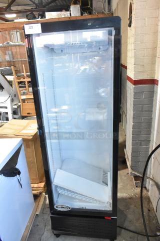 Brand new KoolMore KM-MDR-1GD-10C commercial display merchandiser, one glass door, poly coated racks, 115V, 1 Phase.