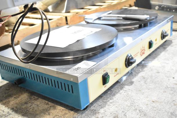 BRAND NEW SCRATCH AND DENT 2024 Carnival King 382TCM16DBL 16" Dual Non-Stick Crepe Maker, 208/240V, 1 Phase.