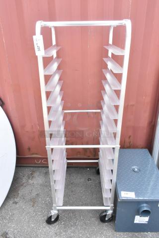 BRAND NEW SCRATCH AND DENT! Regency 600PPR13KD2 13-Pan End Load Pizza Dough Box Rack on Commercial Casters. - Item #1198933