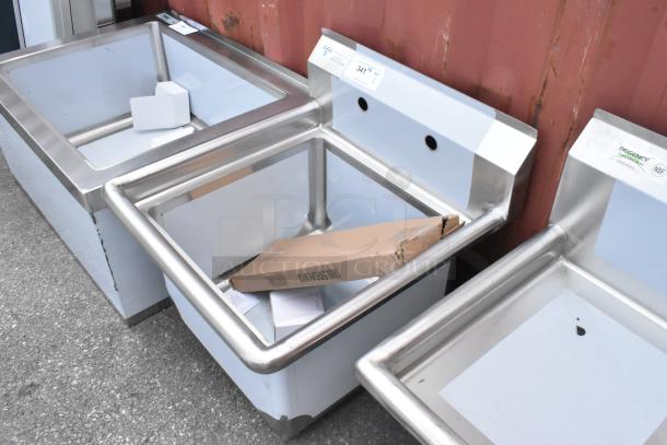 BRAND NEW Steelton 522CS11818N 23.5" 18-gauge stainless steel commercial sink, scratch and dent, no drainboard.