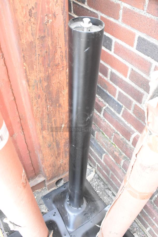 3 Brand New Lancaster Table & Seating 427TBCLRD337 Excalibur 3" Bar Height Outdoor Table Base Columns, minor scratches.