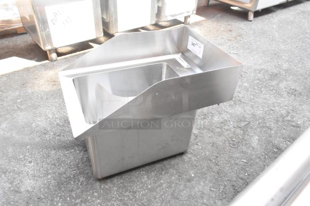 Brand new Regency 600DI11014S 10" x 14" x 10" 16-gauge stainless steel drop-in sink with side splashes, minor scratches.