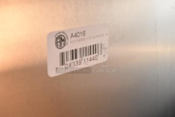 Label on a metal surface showing A4016, Ace Series/Airl Aluminum with barcode 04339114406.